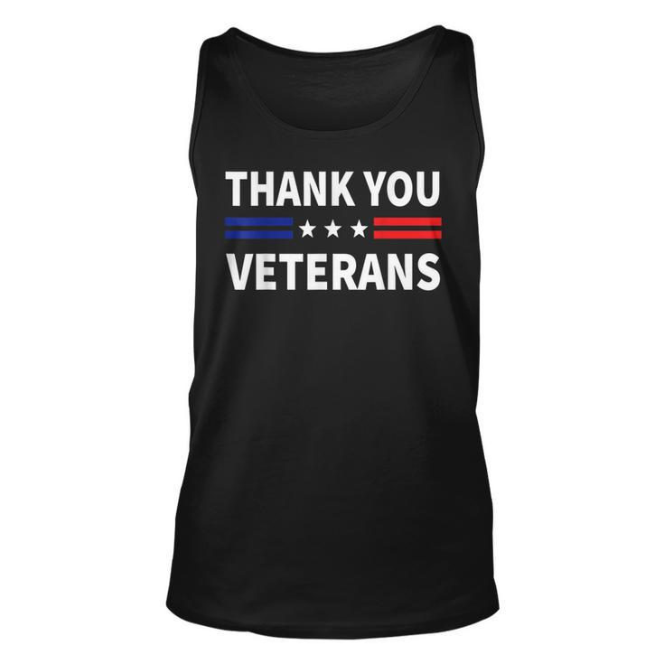 Thank You Veterans  Veterans Thank You Veterans Day  Unisex Tank Top