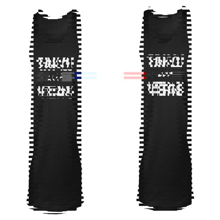 Thank You Veterans  Veterans Thank You Veterans Day  Unisex Tank Top