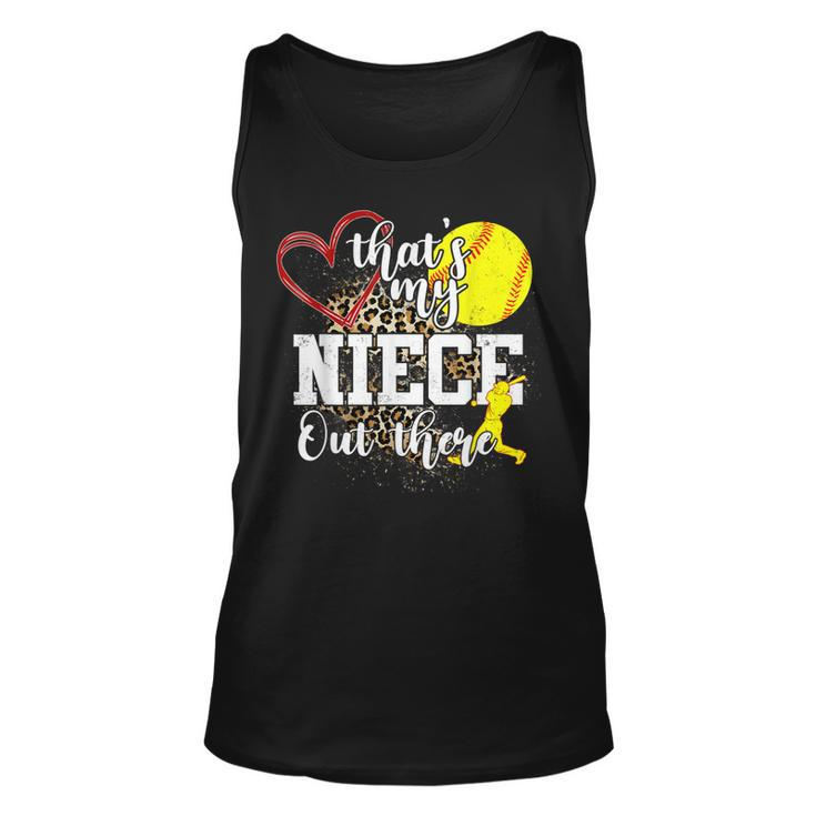 Thats My Niece Out There Softball Auntie Uncle  Unisex Tank Top
