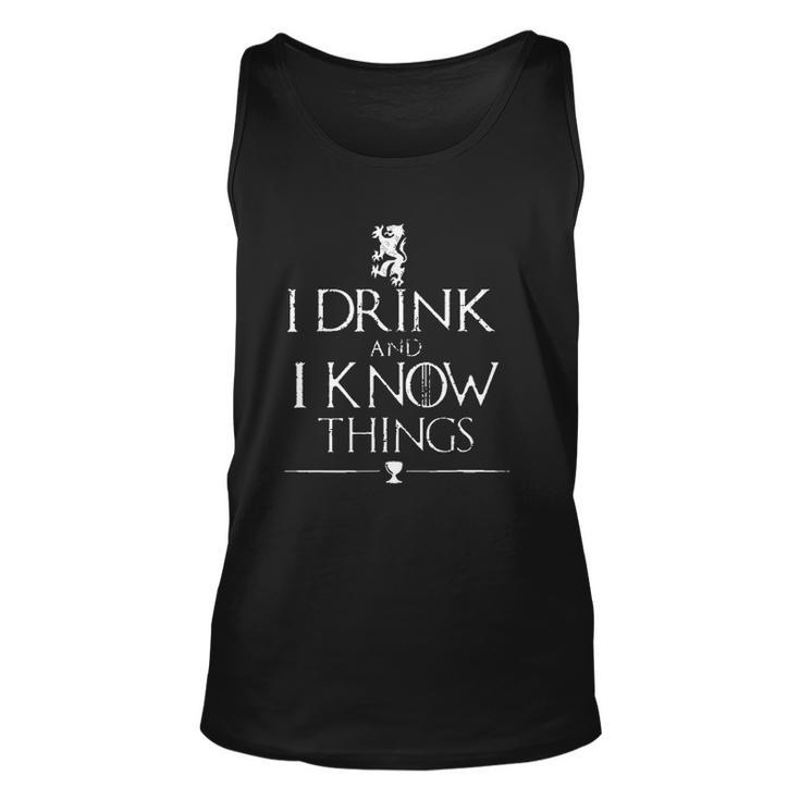 Thats What I Do I Drink And I Know Things Men Women Tank Top Graphic Print Unisex