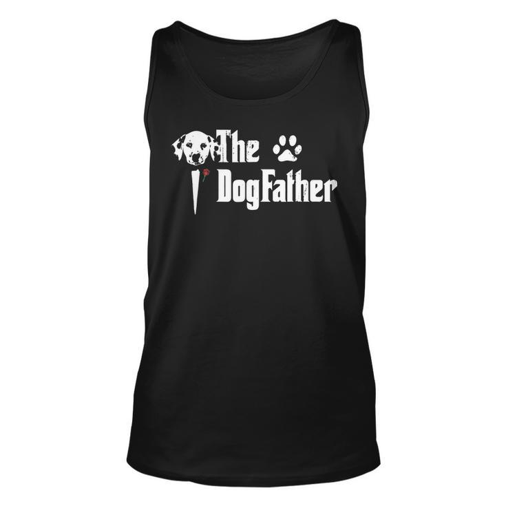 The Dogfather Dalmatian Dog Dad Father Day Gift Men Women Tank Top Graphic Print Unisex