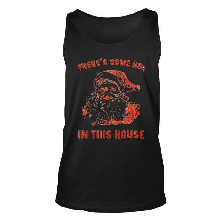 There Is Some Hos In This House Christmas Santa Claus Men Women Tank Top Graphic Print Unisex