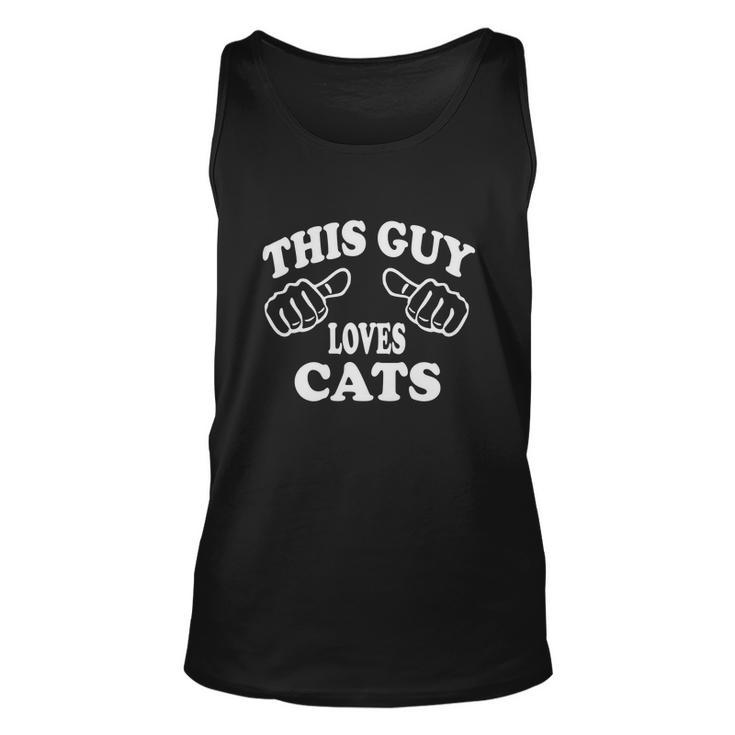 This Guy Loves Cats Men Women Tank Top Graphic Print Unisex