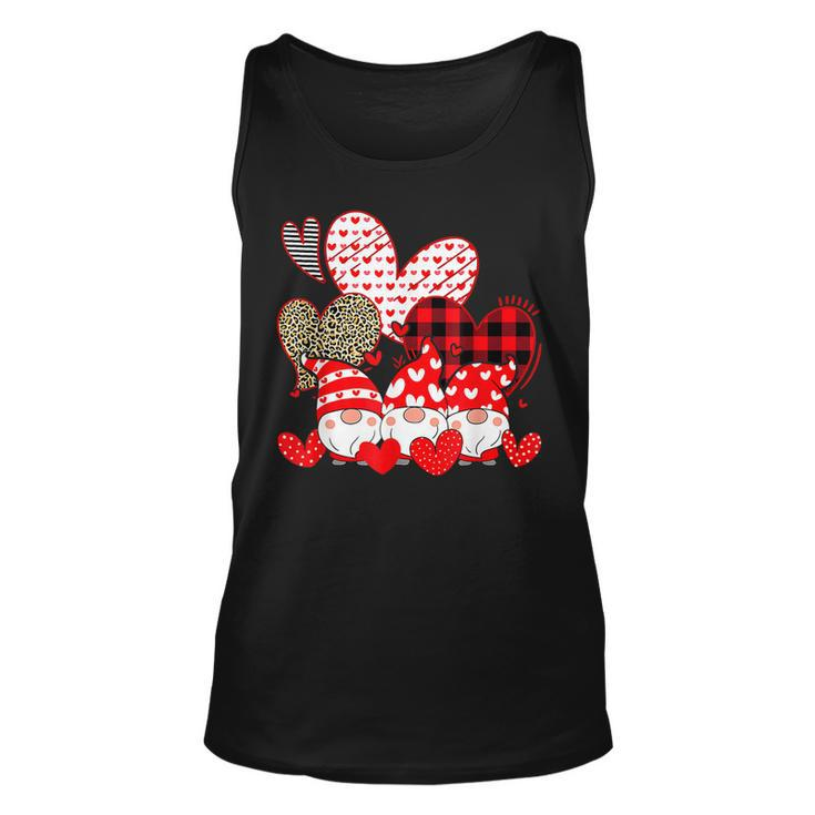 Three Gnomes Holding Hearts Valentines Day Gifts For Her  V3 Unisex Tank Top