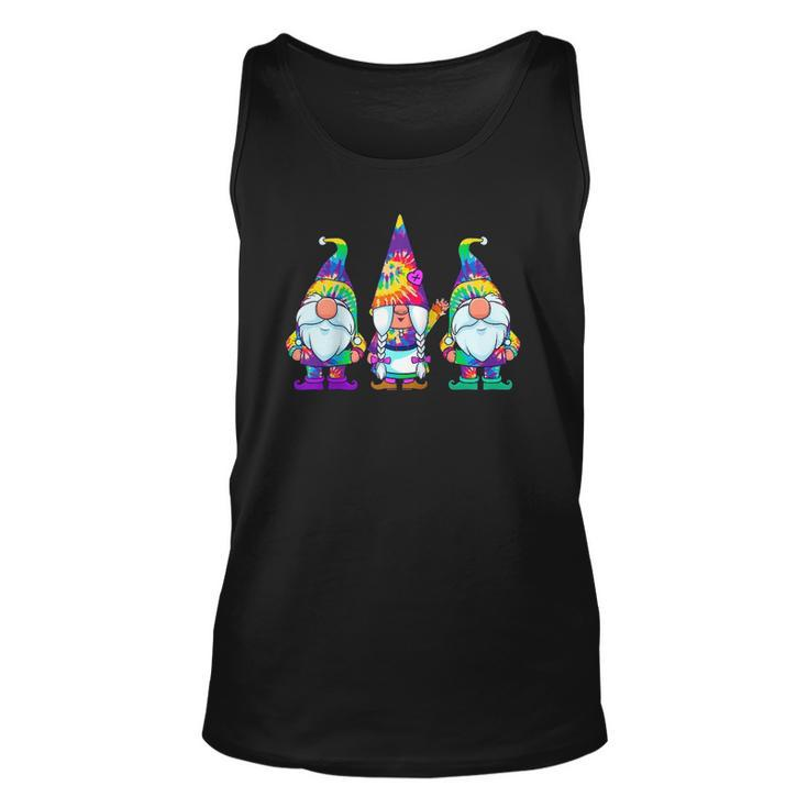 Three Hippie Gnomes Tie Dye Retro Vintage Hat Peace Gnome Raglan Baseball Tee Men Women Tank Top Graphic Print Unisex