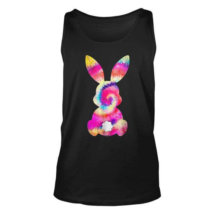 Tie Dye Bunny Rabbit Happy Easter Day Eggs Hunting Outfit  Unisex Tank Top