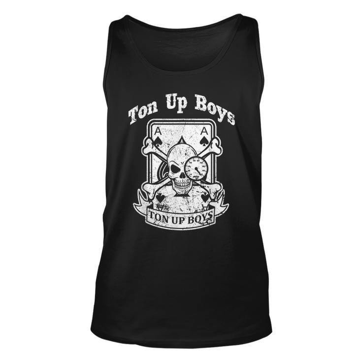 Ton Up Jungen Kultiges Biker-Logo Motorrad 100 Mph Up Tank Top