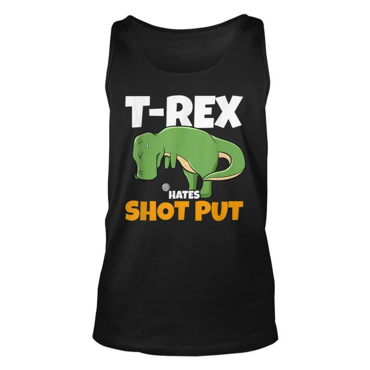 Track And Field Throwing Dino Funny Thrower Shot Put  Unisex Tank Top