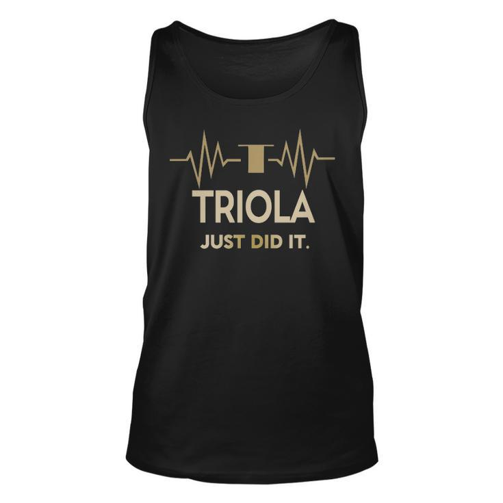 Triola Just Did I Personalized Last Name Unisex Tank Top