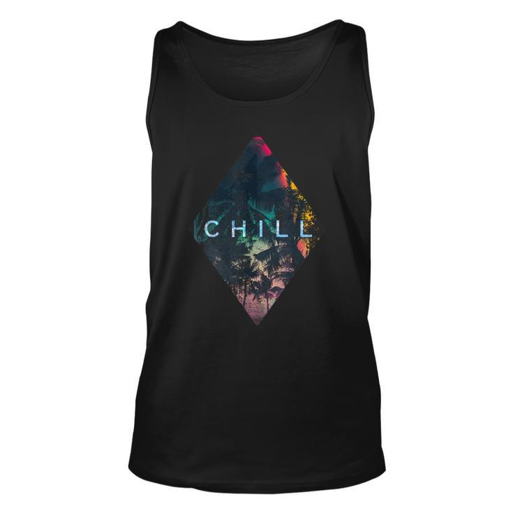 Tropical  Palm Tress And Chill Unisex Tank Top