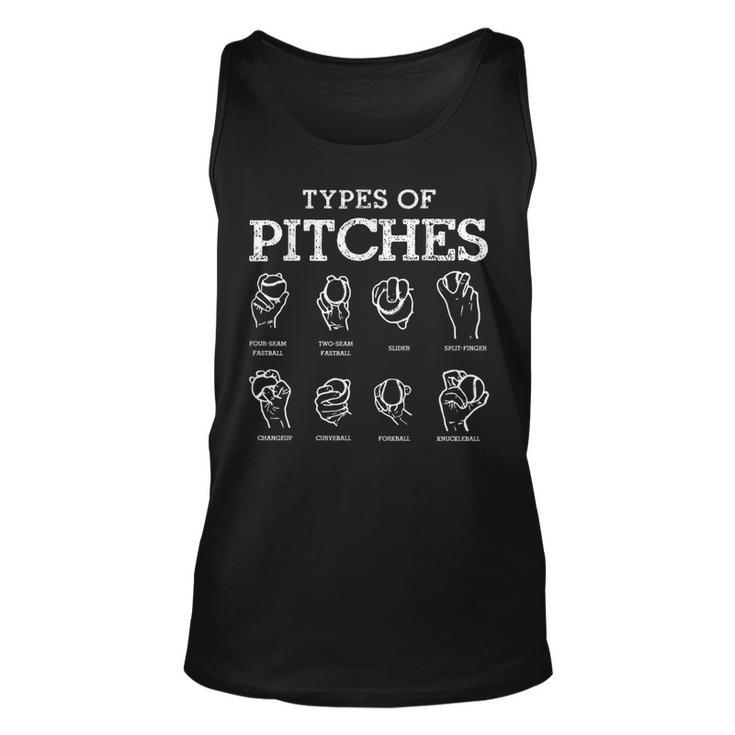 Types Of Pitches Softball Baseball Team Sport  Unisex Tank Top