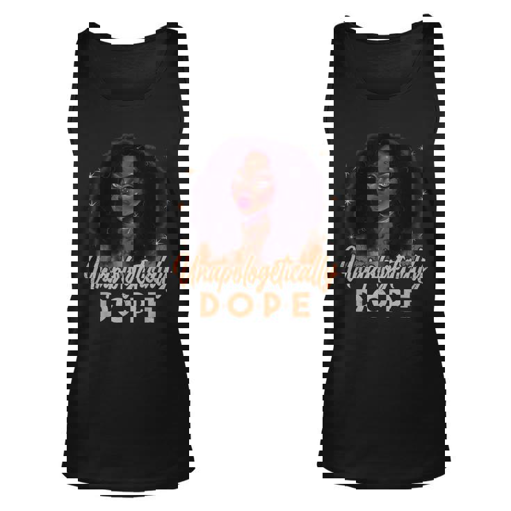 Unapologetically Dope Black Pride Melanin Afro Black History  Unisex Tank Top