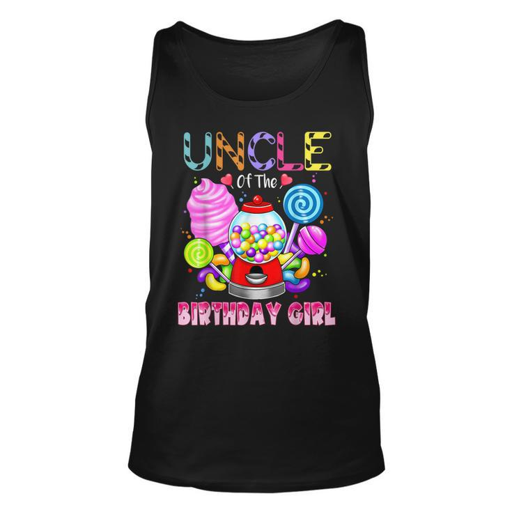 Uncle Of The Birthday Girl Candyland Candy Birthday Party  Unisex Tank Top