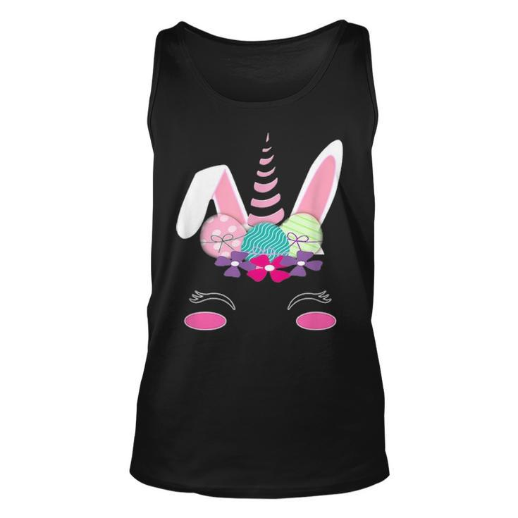 Unicorn Face Rabbit Egg Bunny Lover Gift Happy Easter Day V2 Unisex Tank Top