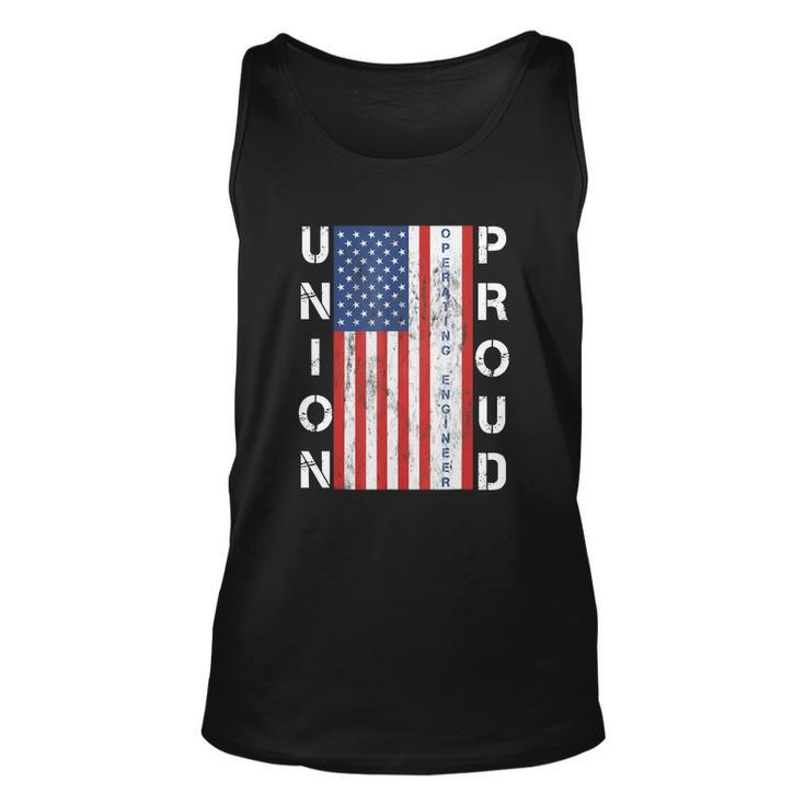Union Proud American Flag Operating Engineer Men Women Tank Top Graphic Print Unisex