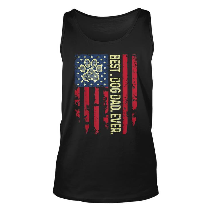United States Usa Flag Best Dog Dad Ever Dad On Fathers Day Tank Top