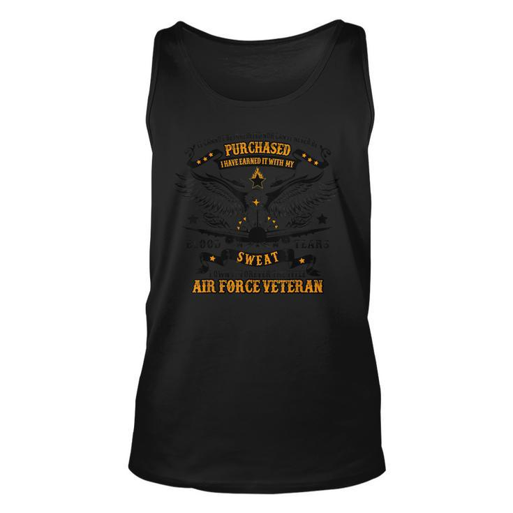 Us Air Force Veteran T  Armed Forces  Unisex Tank Top