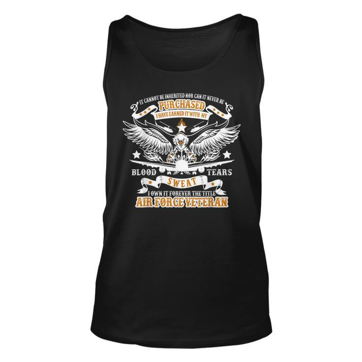 Us Air Force Veteran T  For The Usaf Unisex Tank Top