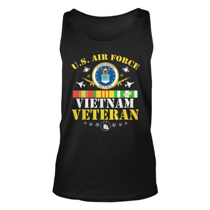 Us Air Force Vietnam Veteran Usa Flag Vietnam Vet Flag  Unisex Tank Top