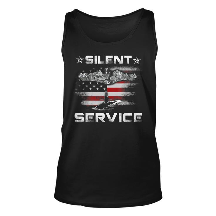 US Navy Submarines Silent Service  Patriotic Gifts  Unisex Tank Top