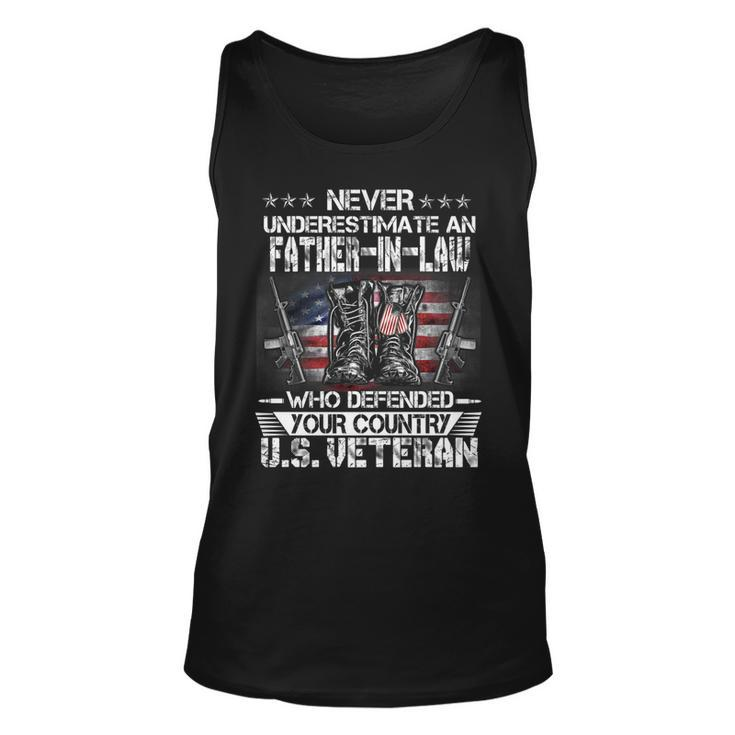 Us Veteran Father-In-Law -Veterans Day Us Patriot Patriotic   Unisex Tank Top