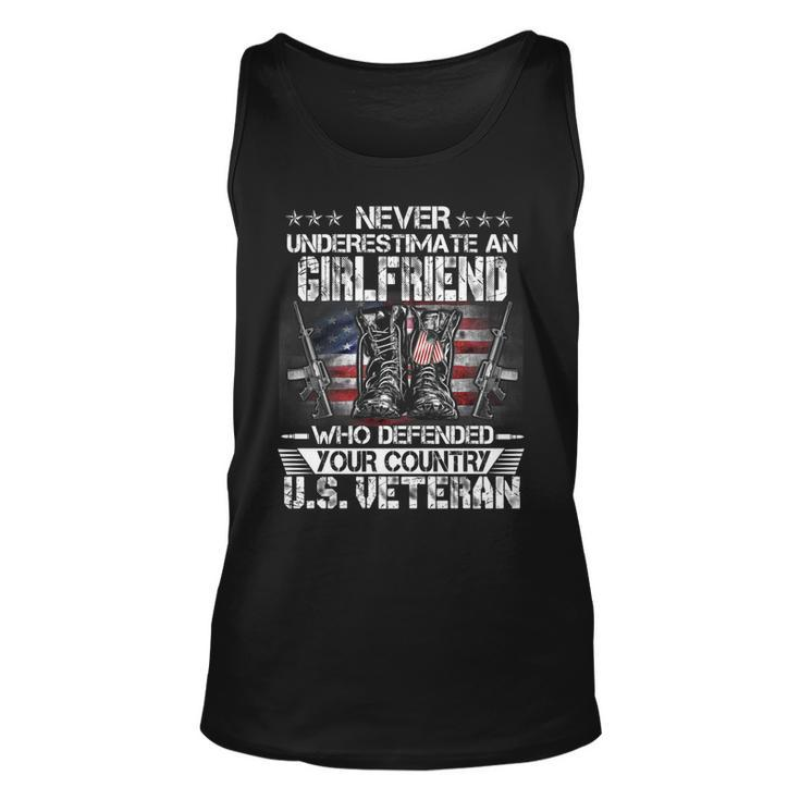 Us Veteran Girlfriend  Veterans Day Us Patriot Patriotic   Unisex Tank Top