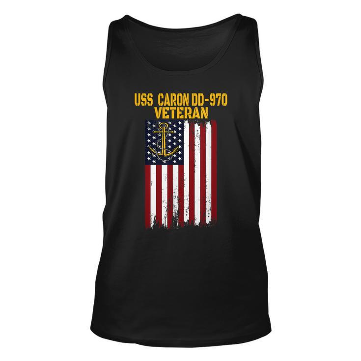 Uss Caron Dd-970 Destroyer Veterans Day Fathers Day Dad Son  Unisex Tank Top