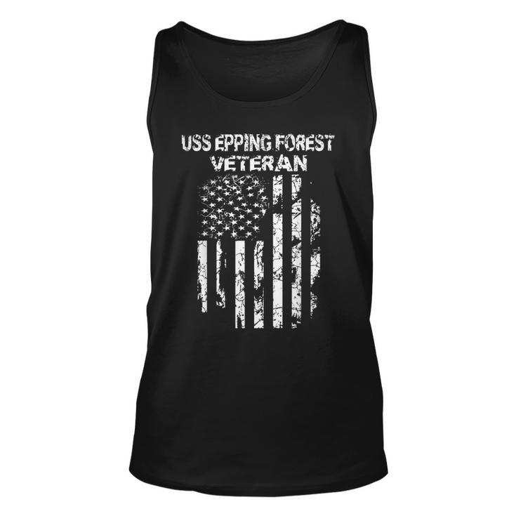 Uss Epping Forest Military Veteran Distressed Usa Flag Unisex Tank Top
