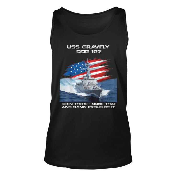 Uss Gravely Ddg-107 Destroyer Ship Usa Flag Veteran Day Xmas  Unisex Tank Top