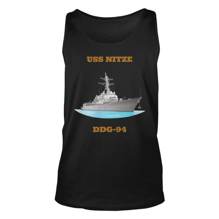Uss Nitze Ddg-94 Navy Sailor Veteran Gift   Unisex Tank Top