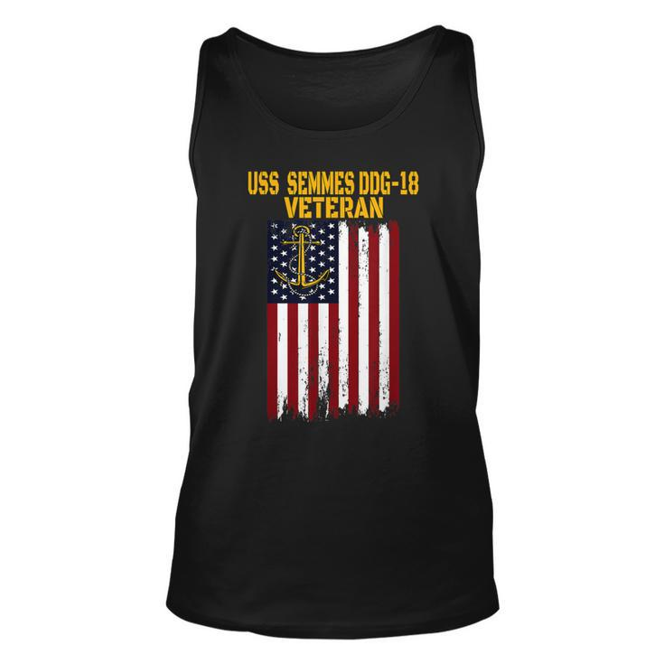 Uss Semmes Ddg-18 Destroyer Veterans Day Fathers Day Dad Son  Unisex Tank Top