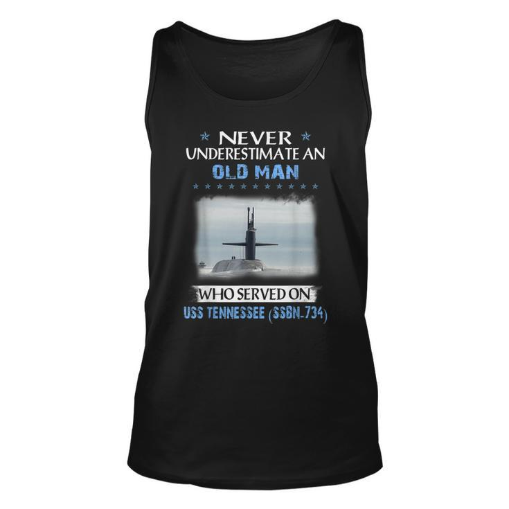 Uss Tennessee Ssbn-734 Submarine Veterans Day Father Day  Unisex Tank Top