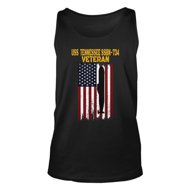 Uss Tennessee Ssbn-734 Submarine Veterans Day Fathers Day  Unisex Tank Top