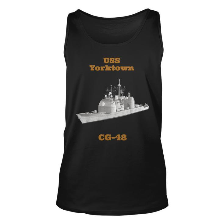 Uss Yorktown Cg-48 Navy Sailor Veteran Gift  Unisex Tank Top