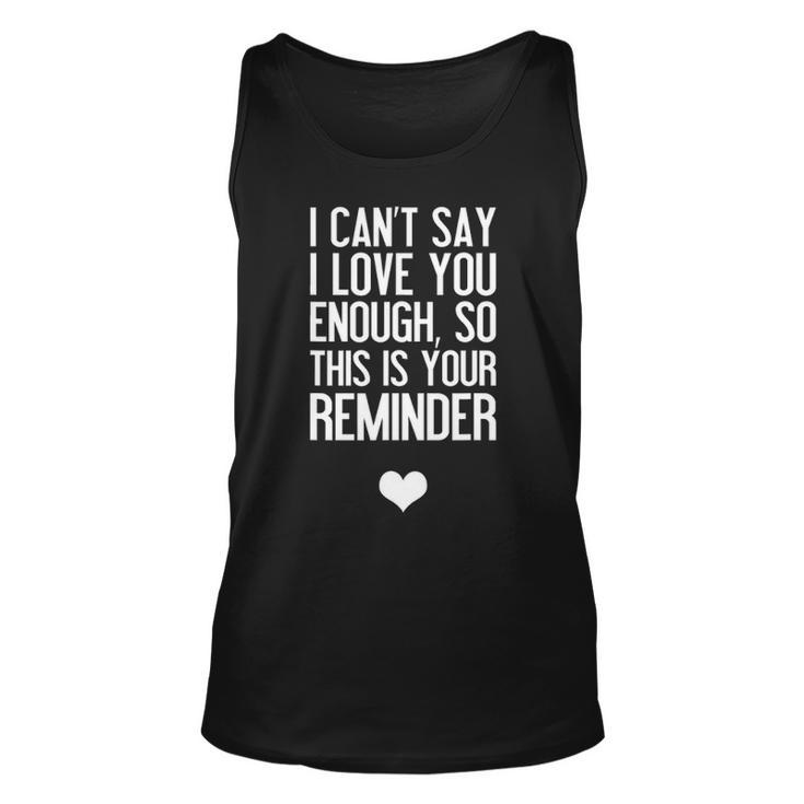 Valentines Day Gift For Her - Couple Gift - I Love You Unisex Tank Top