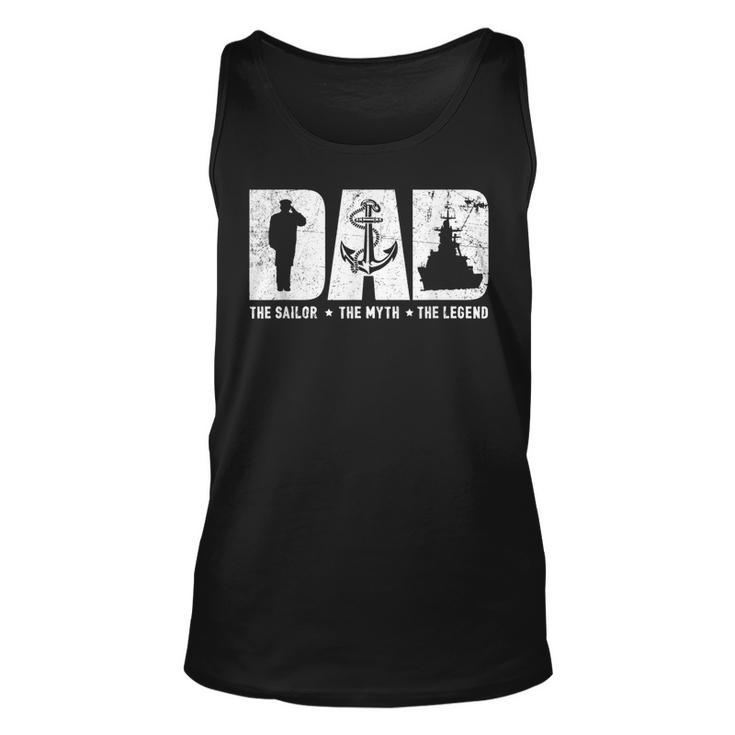 Veteran Dad The Sailor The Myth The Legend  Gift For Mens Unisex Tank Top