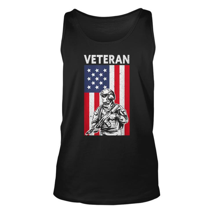 Veteran | Usa Flag Proud American Veteran  Unisex Tank Top