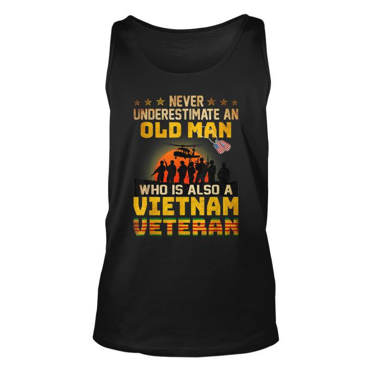 Vietnam Veteran  Never Underestimate An Old Man Veteran  Unisex Tank Top