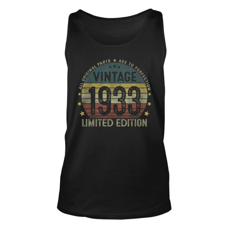 Vintage 1933 90 Years Old 90Th Birthday Gifts For Men  V2 Unisex Tank Top