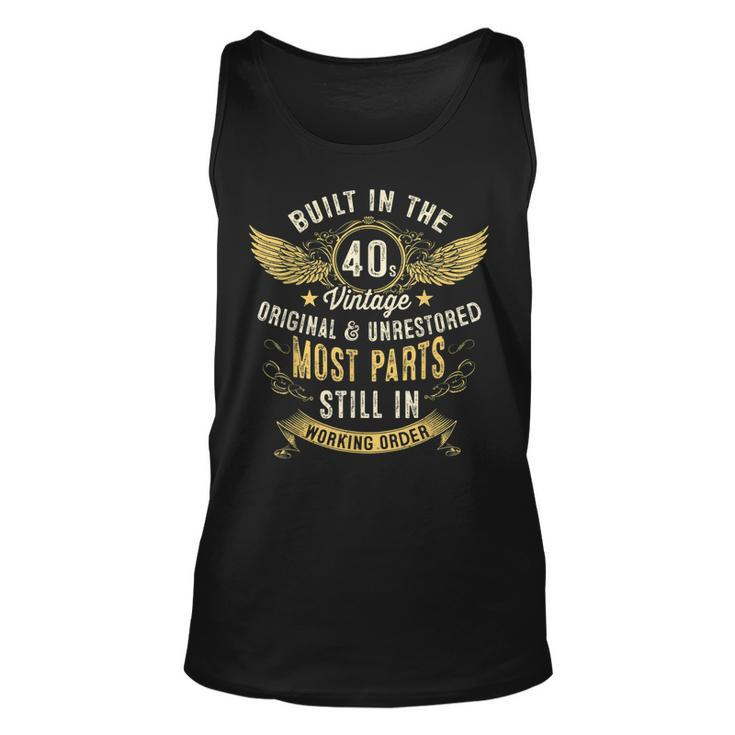 Mens Vintage 1940S Built In The 40S Forties 80Th Birthday Tank Top
