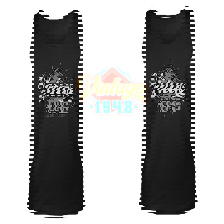 Vintage 1948 - Year Of Birth & Birthday Gift Unisex Tank Top
