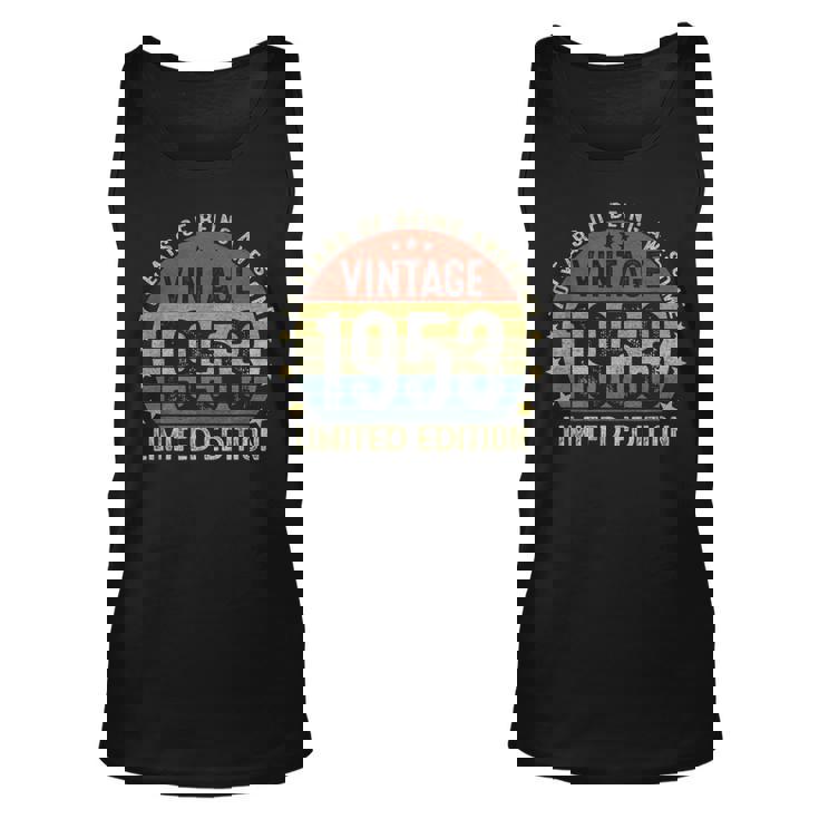Vintage 1953 Limited Edition 70 Year Old Birthday Gifts Unisex Tank Top