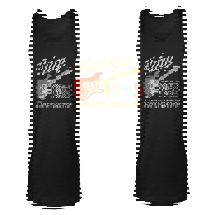 Vintage 1953 Limited Edition Guitar Year Of Birth Birthday  Unisex Tank Top