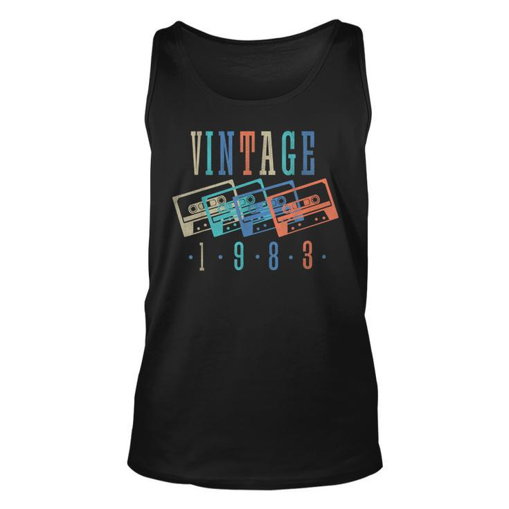 Vintage 1983 Cassette Tape 1983 Birthday Gifts 40 Year Old  Unisex Tank Top
