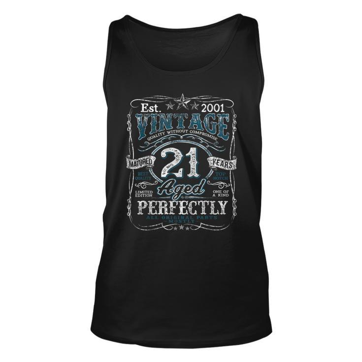 Vintage 2001 Limited Edition  21 Year Old 21St Birthday  Unisex Tank Top