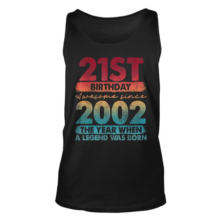 Vintage 2002 21 Year Old Limited Edition 21St Birthday Tank Top