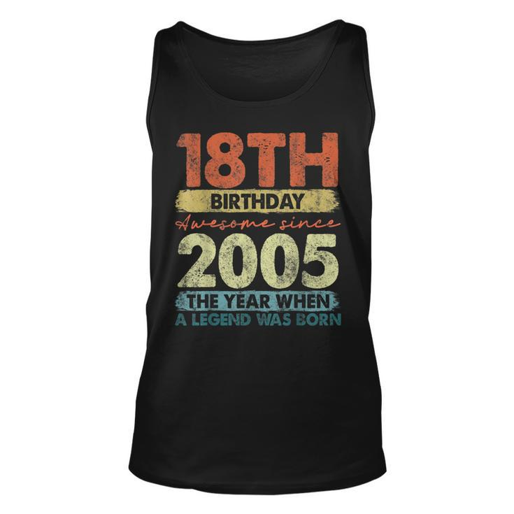 Vintage 2005 18 Year Old Limited Edition 18Th Birthday Tank Top