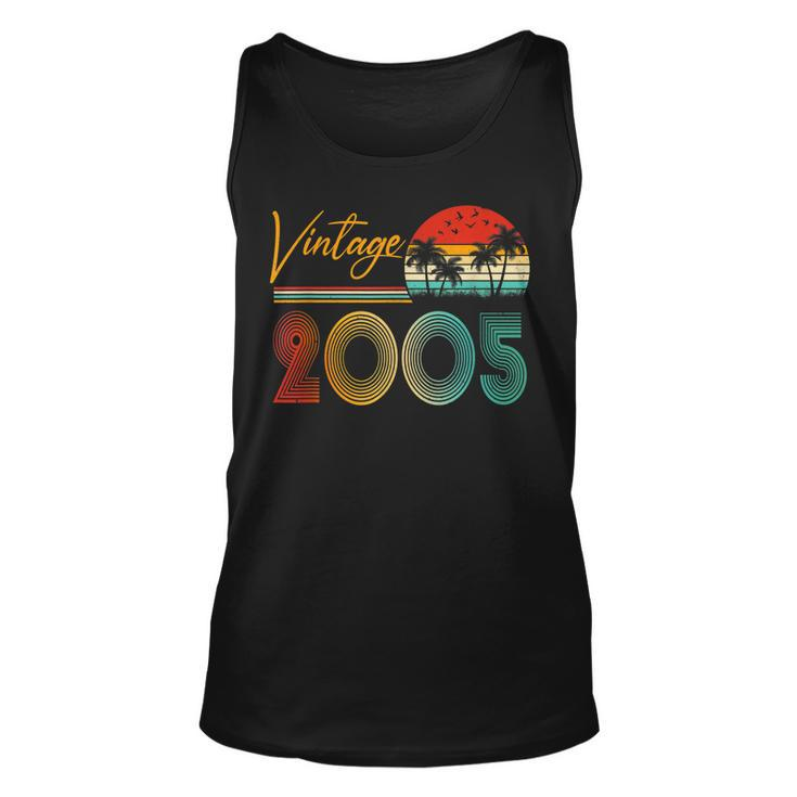 Vintage 2005 Made In 2005 18Th Birthday Gift 18 Year Old  Unisex Tank Top