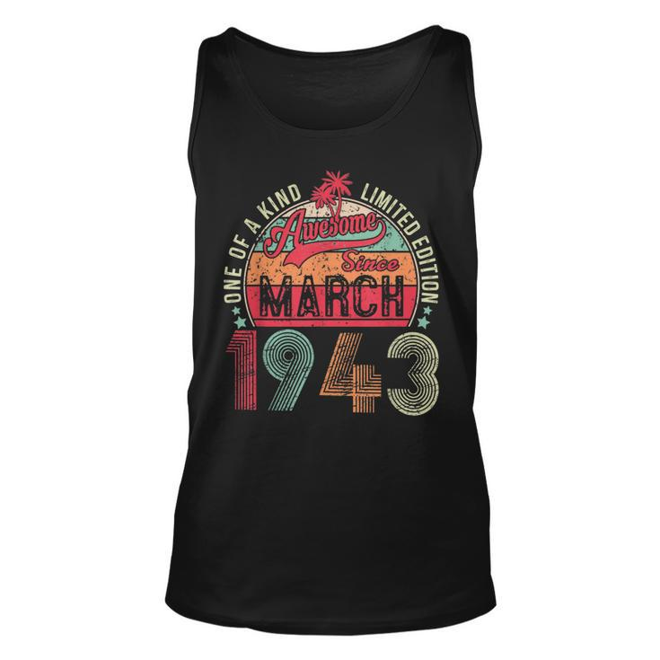 Vintage 80 Year Old March 1943 Limited Edition 80Th Birthday Tank Top