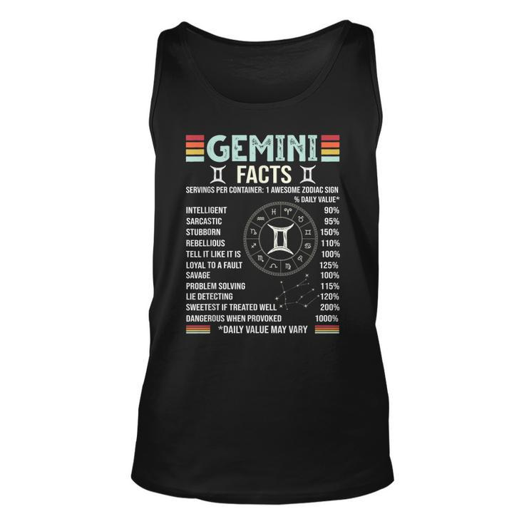 Vintage Astrology May June Birthday Zodiac Sign Retro Gemini Tank Top